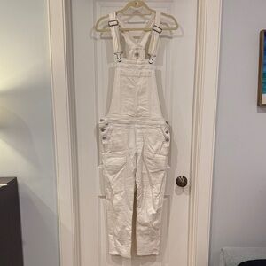 Citizens Of Humanity Cream Denim Overalls